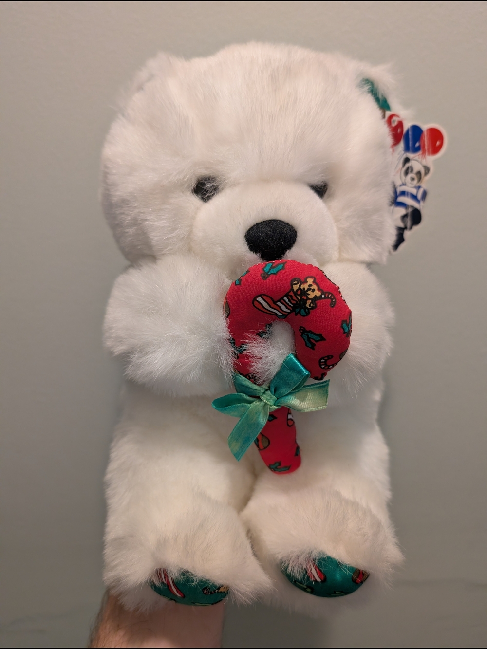 Vintage 1989 Fiesta Hug-A-Bear Express Kandy Kisses Christmas Plush Bear WT